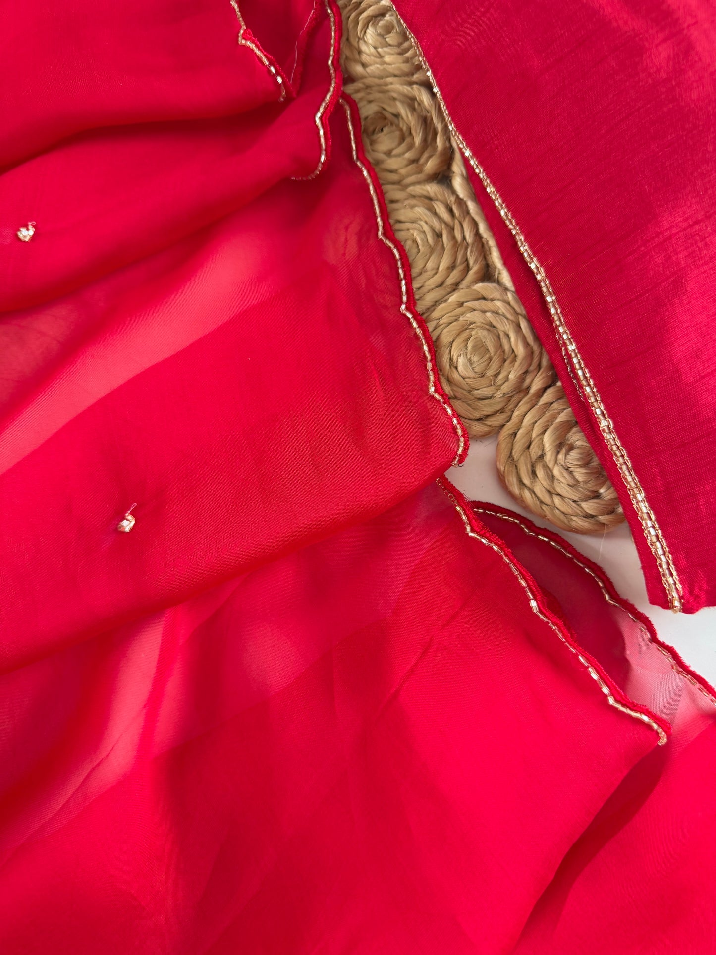 K158 - Russian silk handwork Anarkali with pants and dupatta