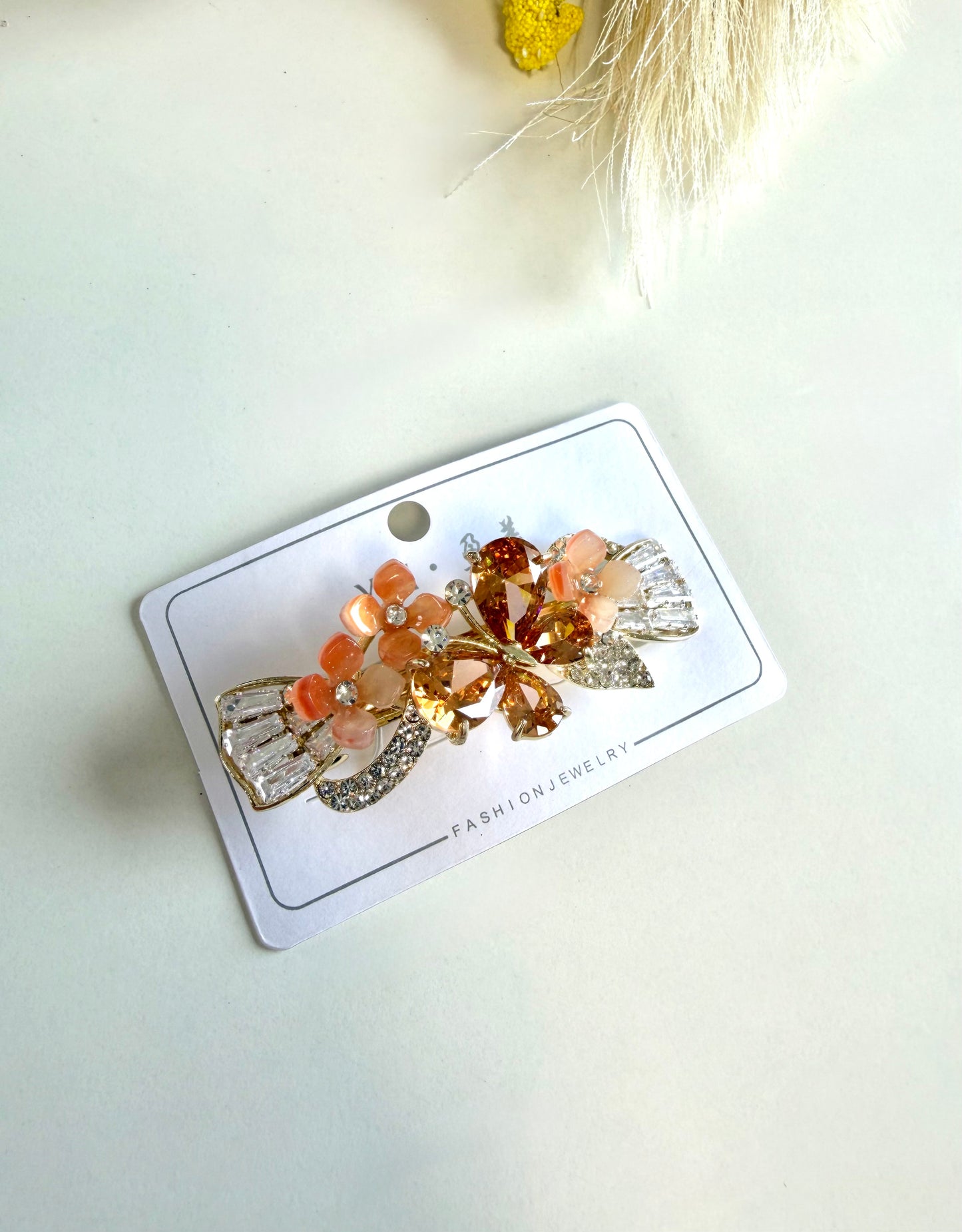 A045 - Designer stone hair clip