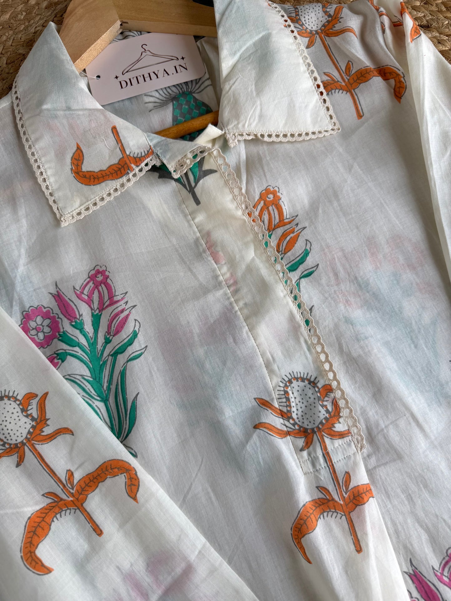 K094 - Mul cotton embroidered coord set