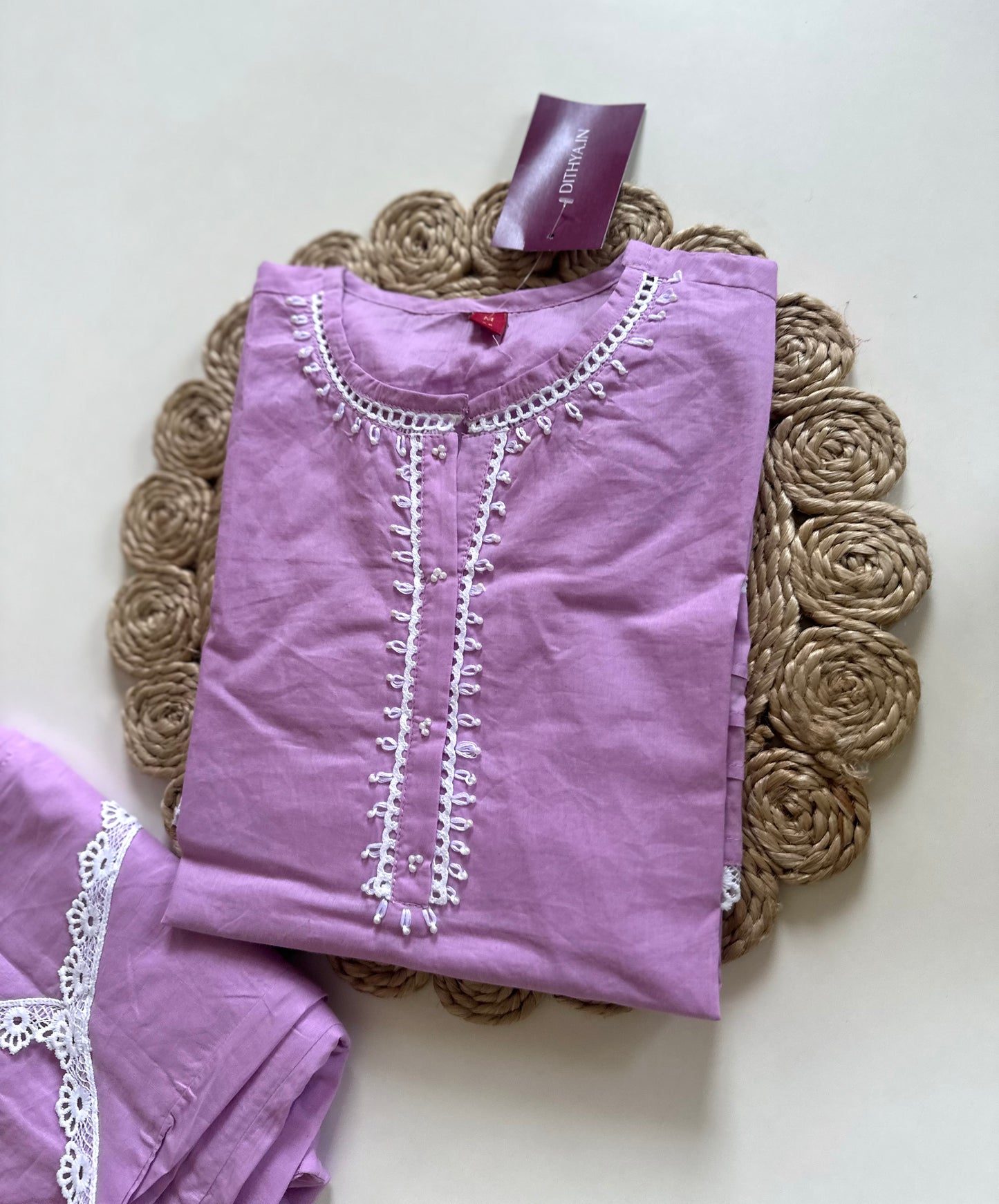 K123 - Cotton embroidered Coord set