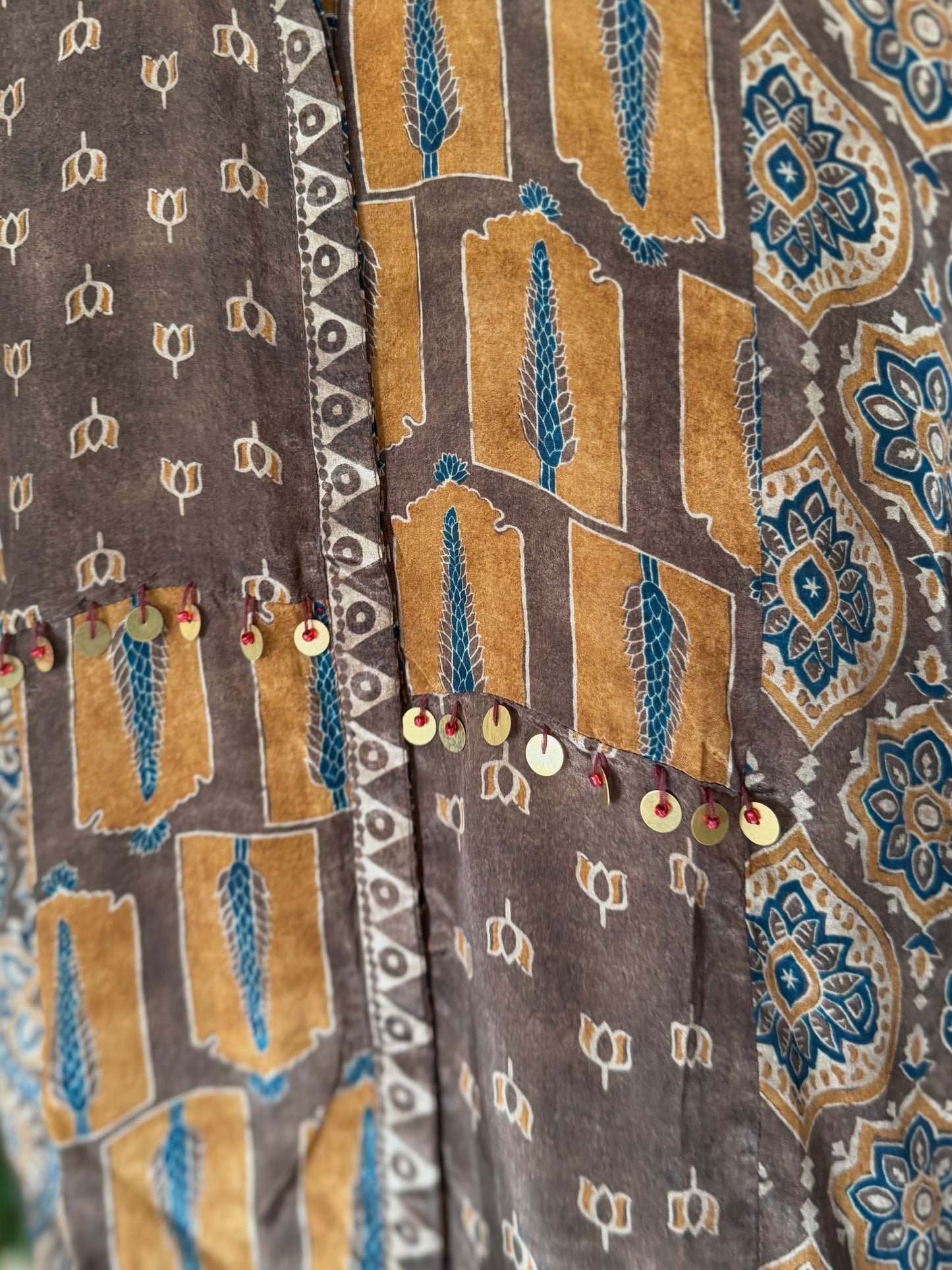 K087 - Pure crape Ajrakh shirt