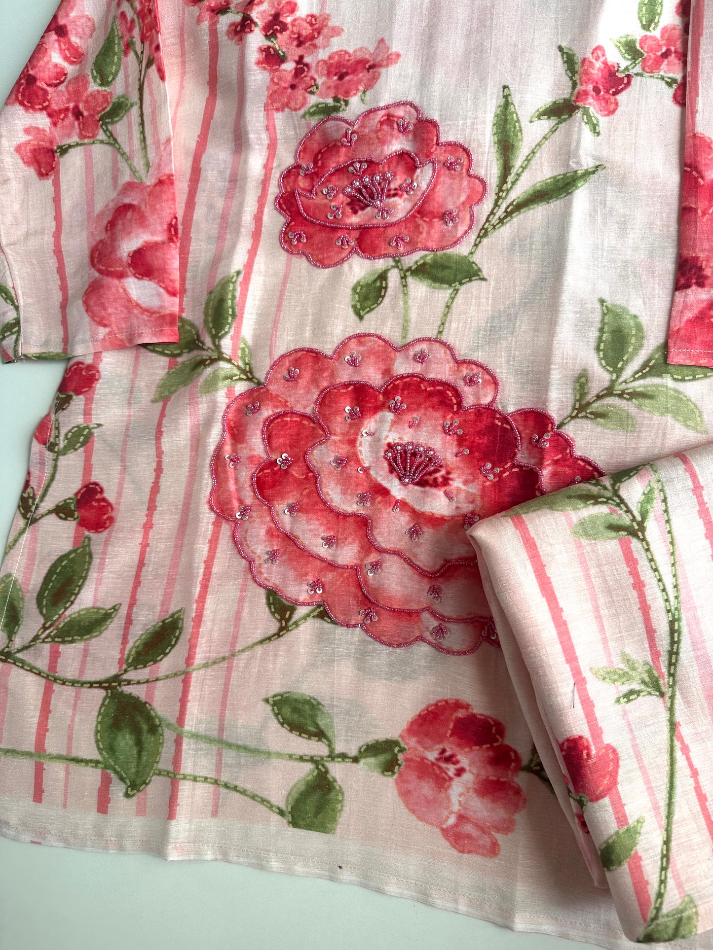 K002 - Russian silk floral coord set