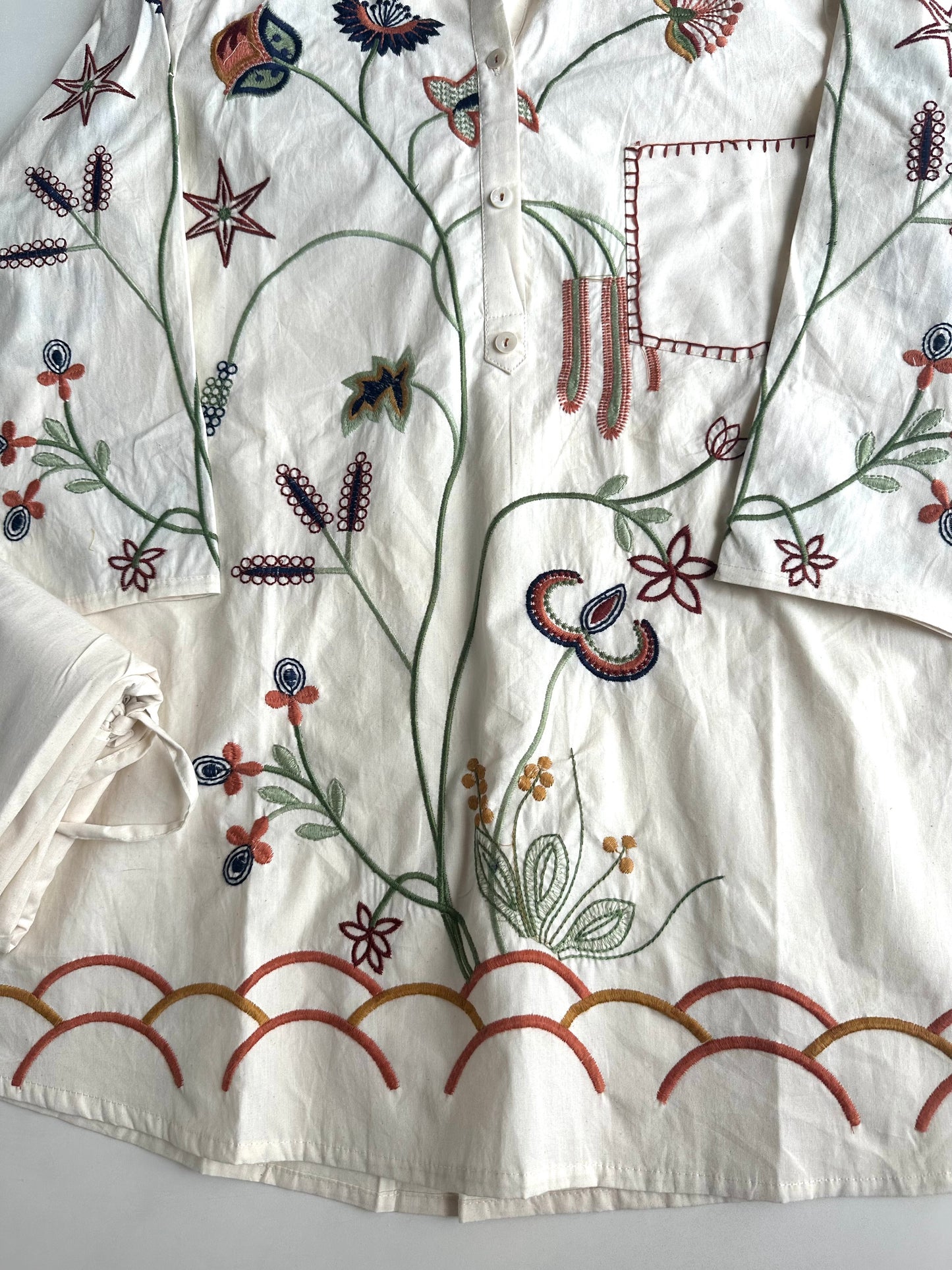 K108 - Cotton embroidered coord set