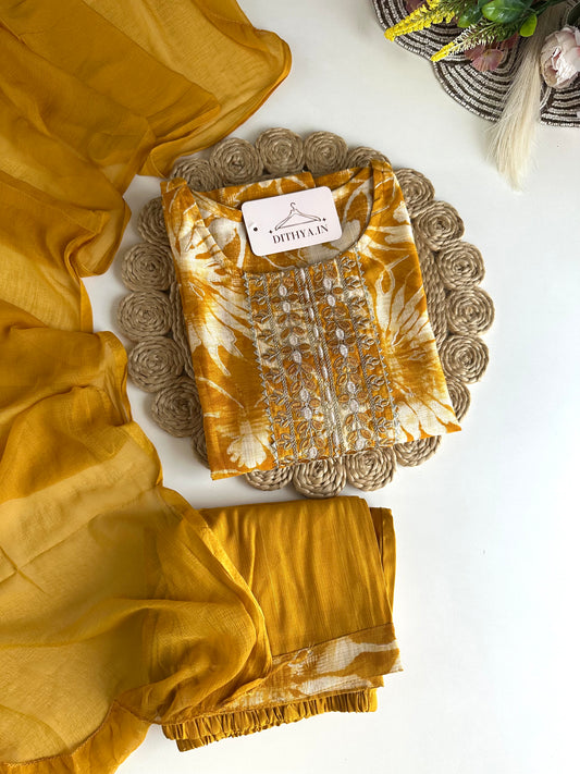 K482 - Roman silk straight Kurti with pant and dupatta