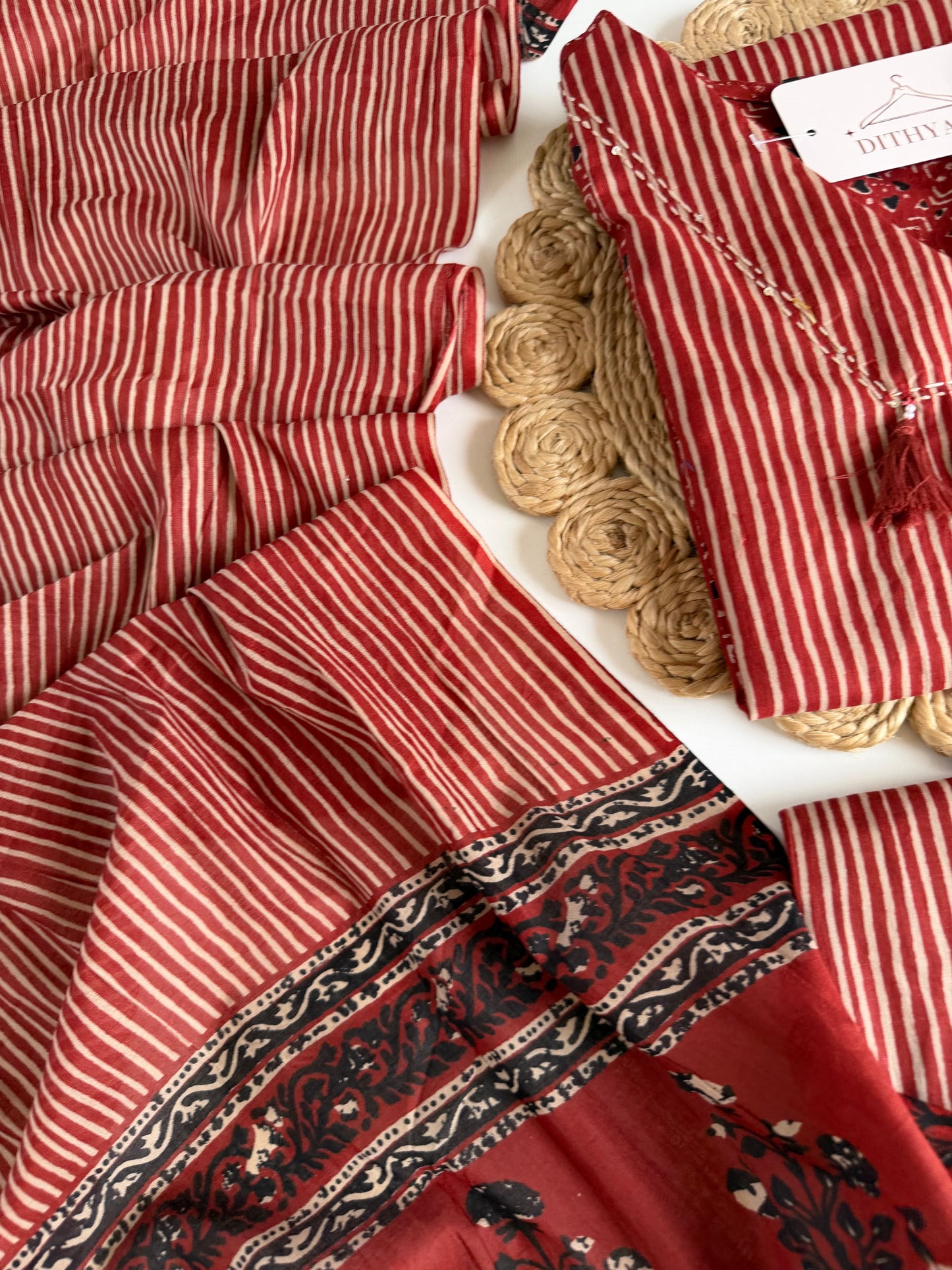 K680 - Mul cotton printed straight Kurti with pants and dupatta