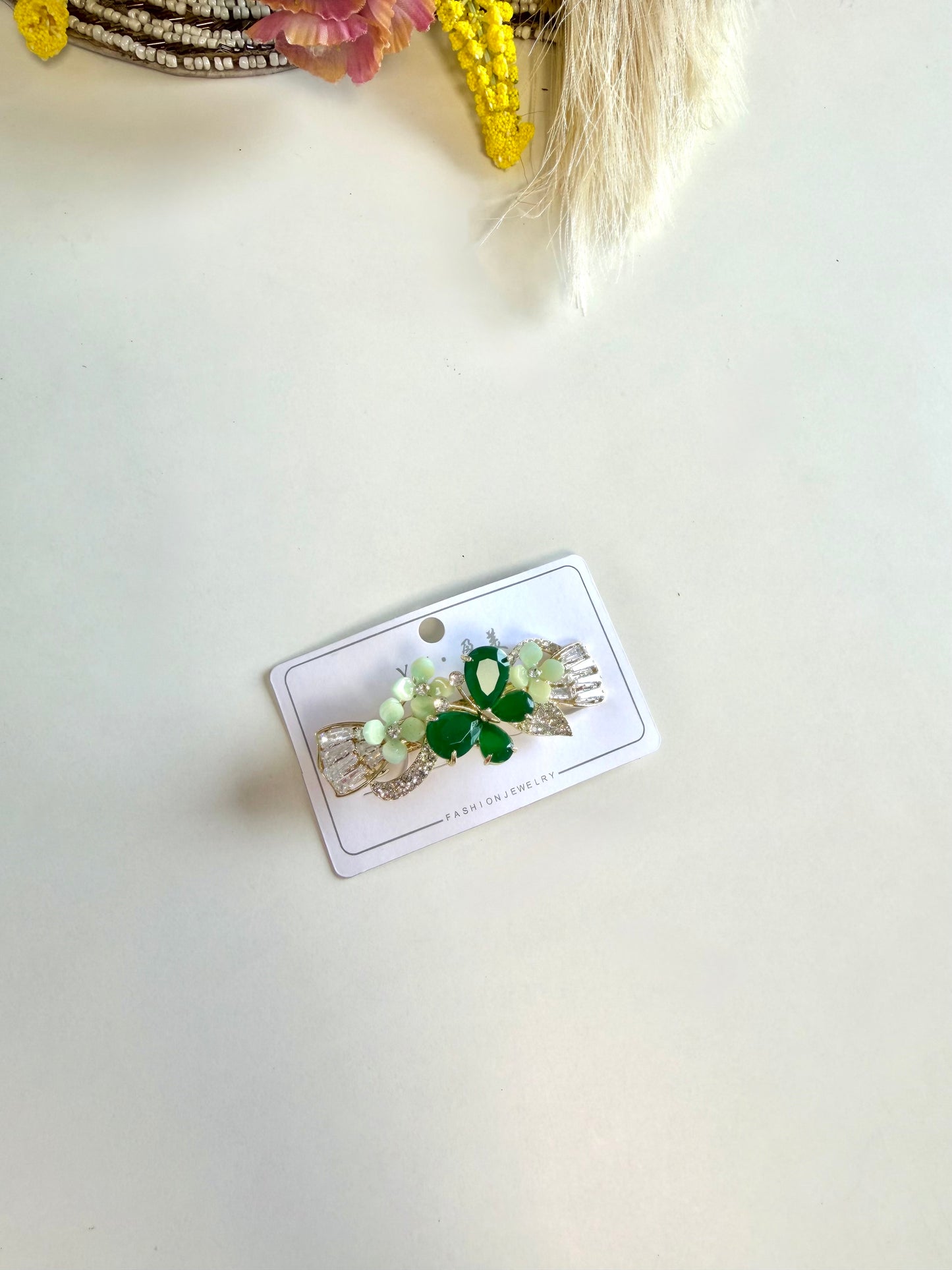 A045 - Designer stone hair clip