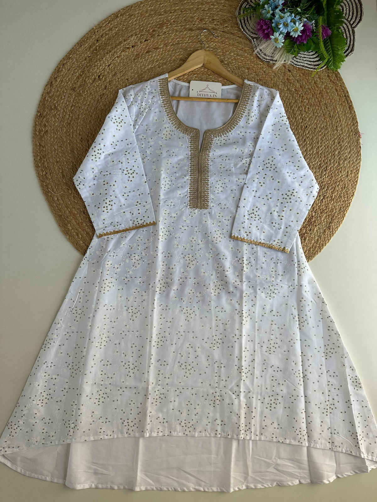 D528-Cotton Aline Kurti