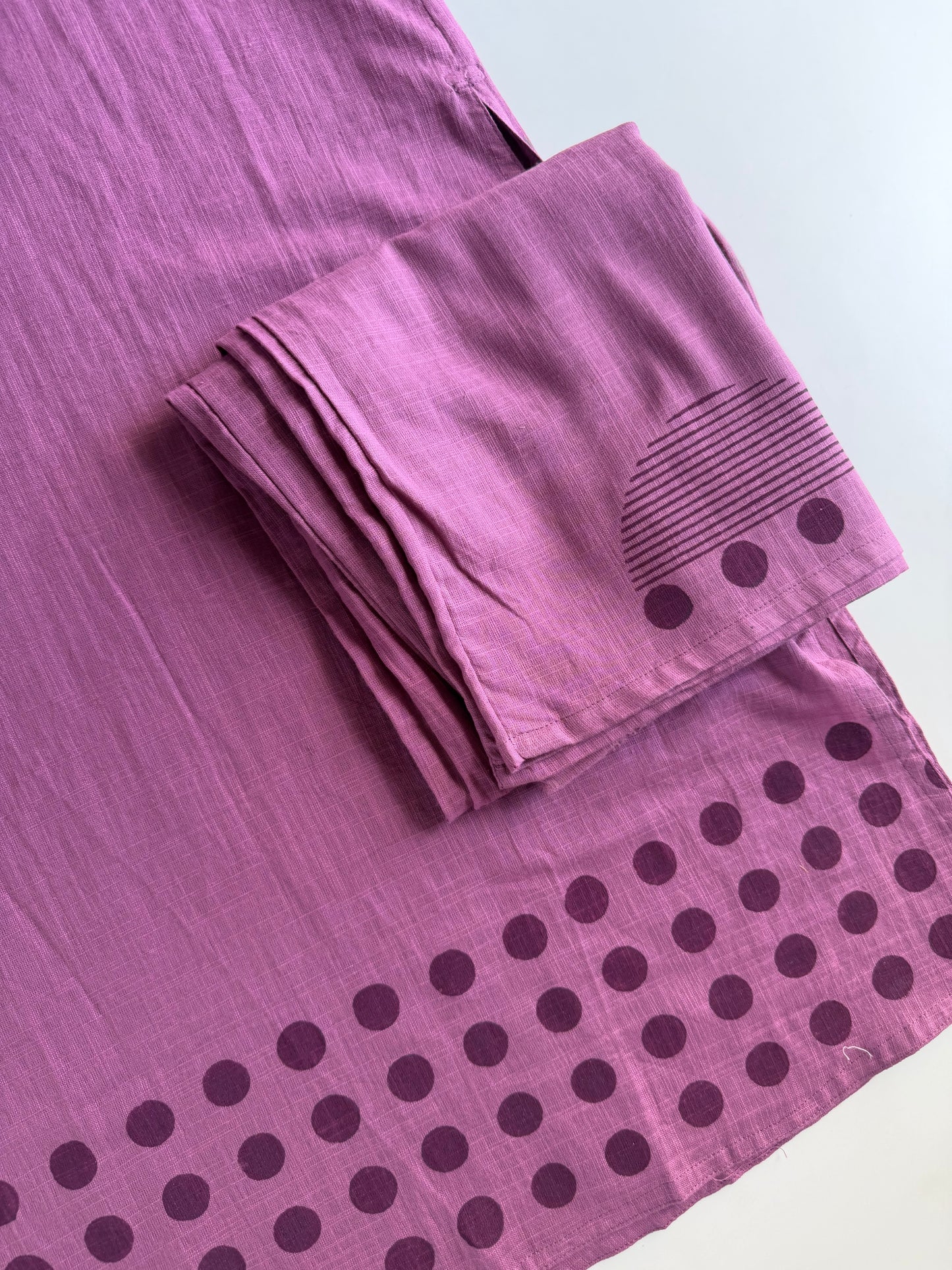 K685 - Linen cotton printed straight Kurti with pants