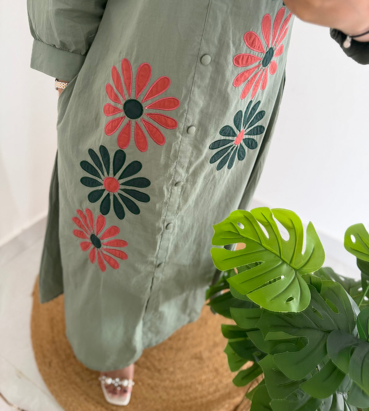 K290 - Mul cotton appliqué dress