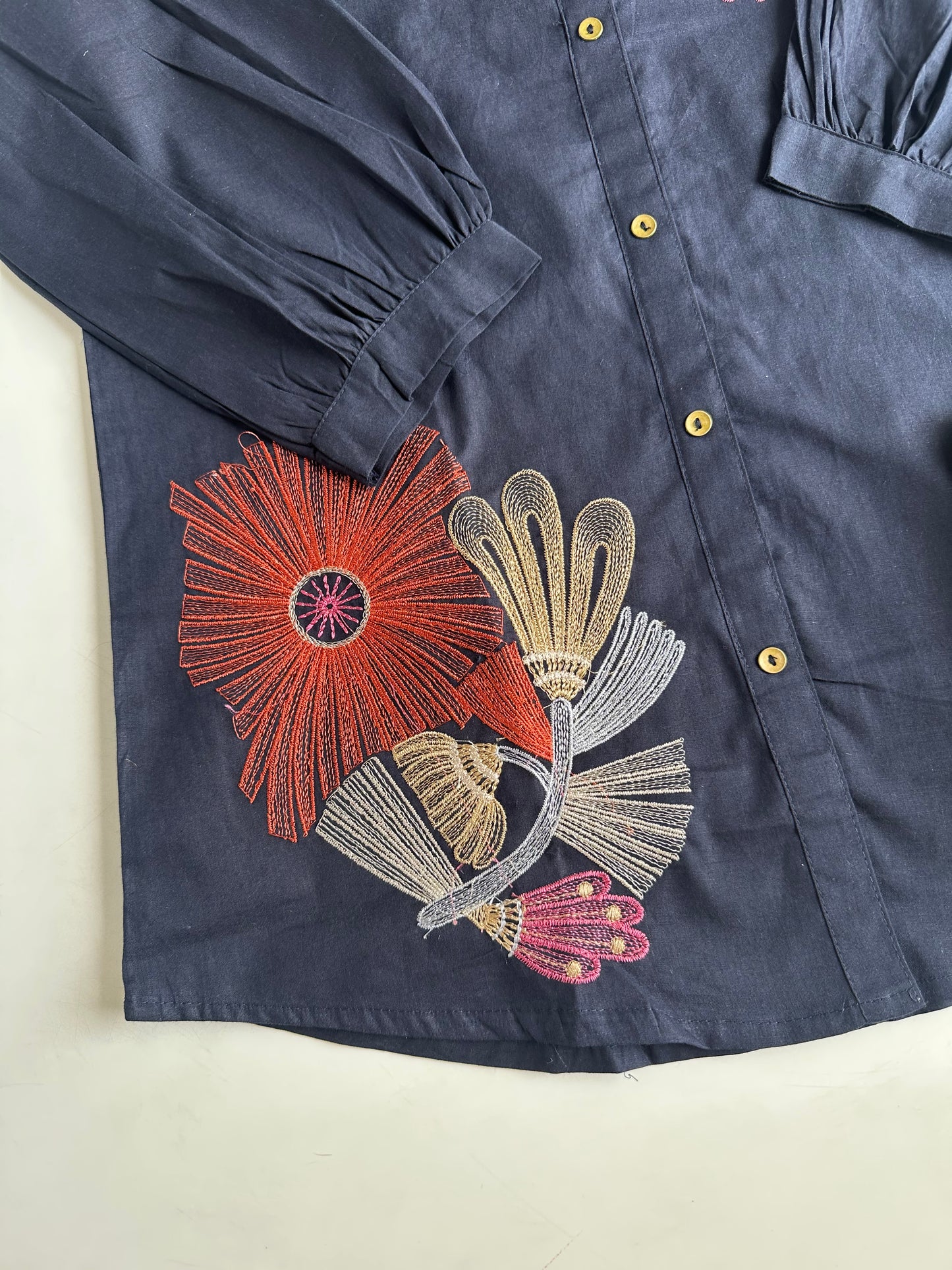 K124 - Mul cotton embroidered coord set