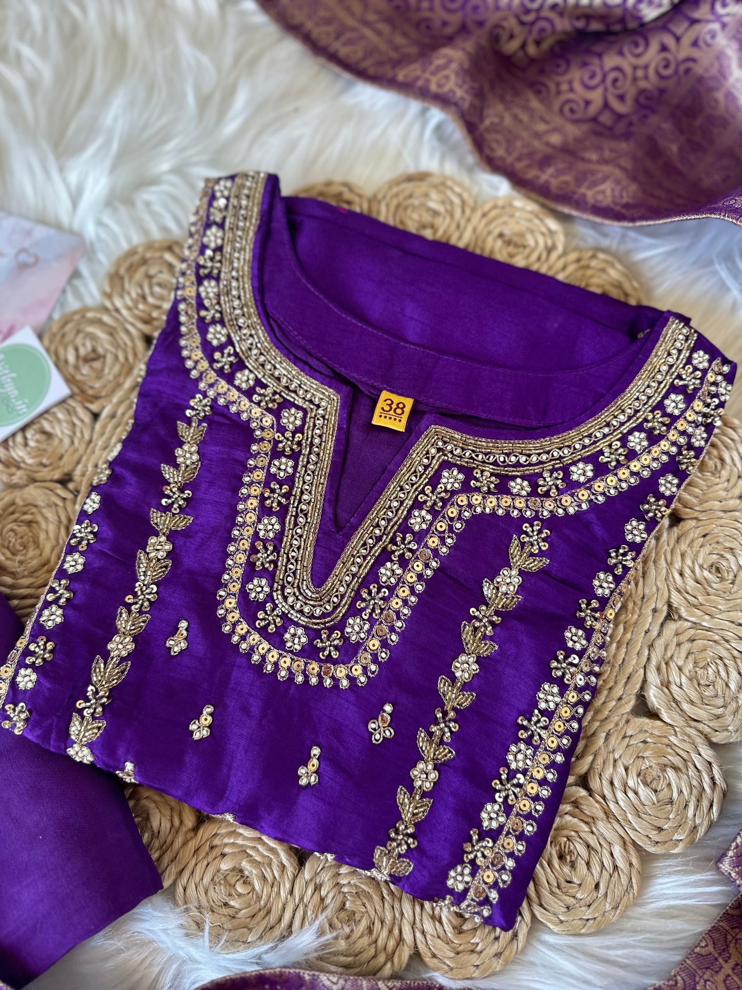 K119 - Russian silk kurti with pants and dupatta