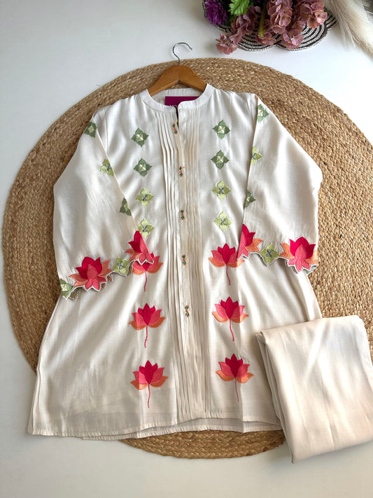 K261 - Muslin embroidered coord set