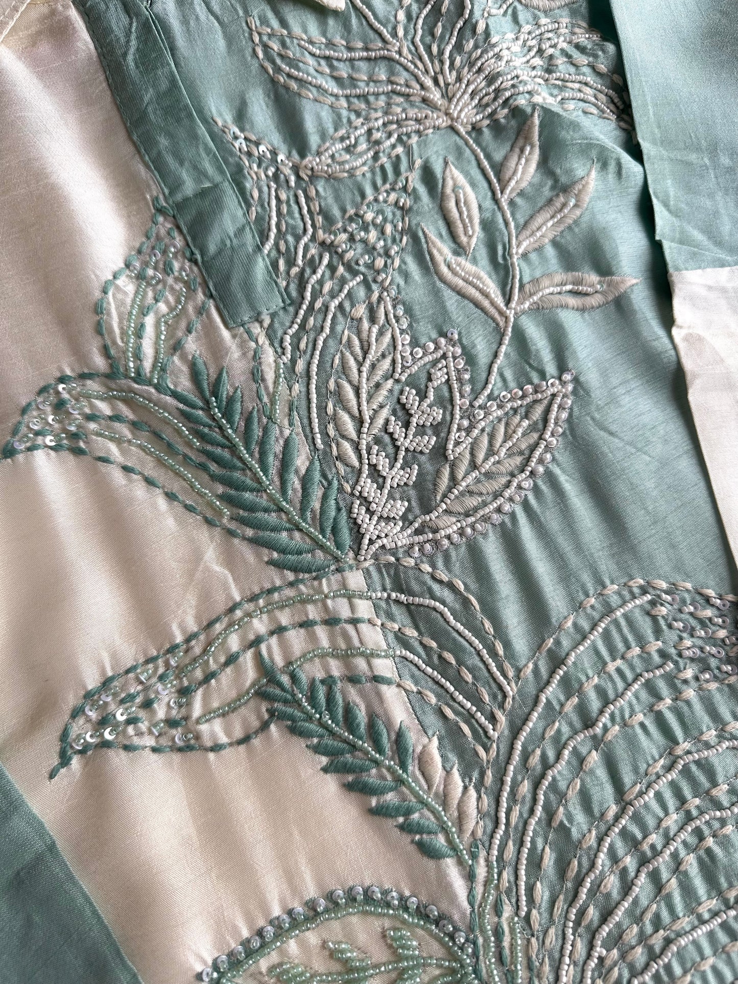 K427 - Handwork Russian silk coord set
