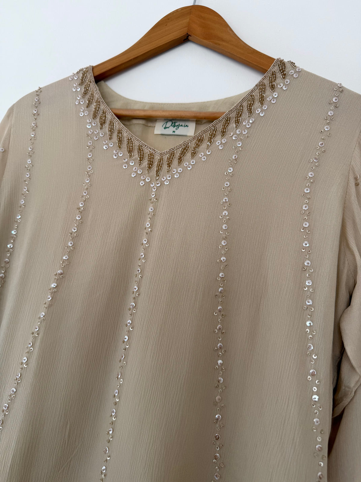 K672 - Pure Chinnon handwork coord set