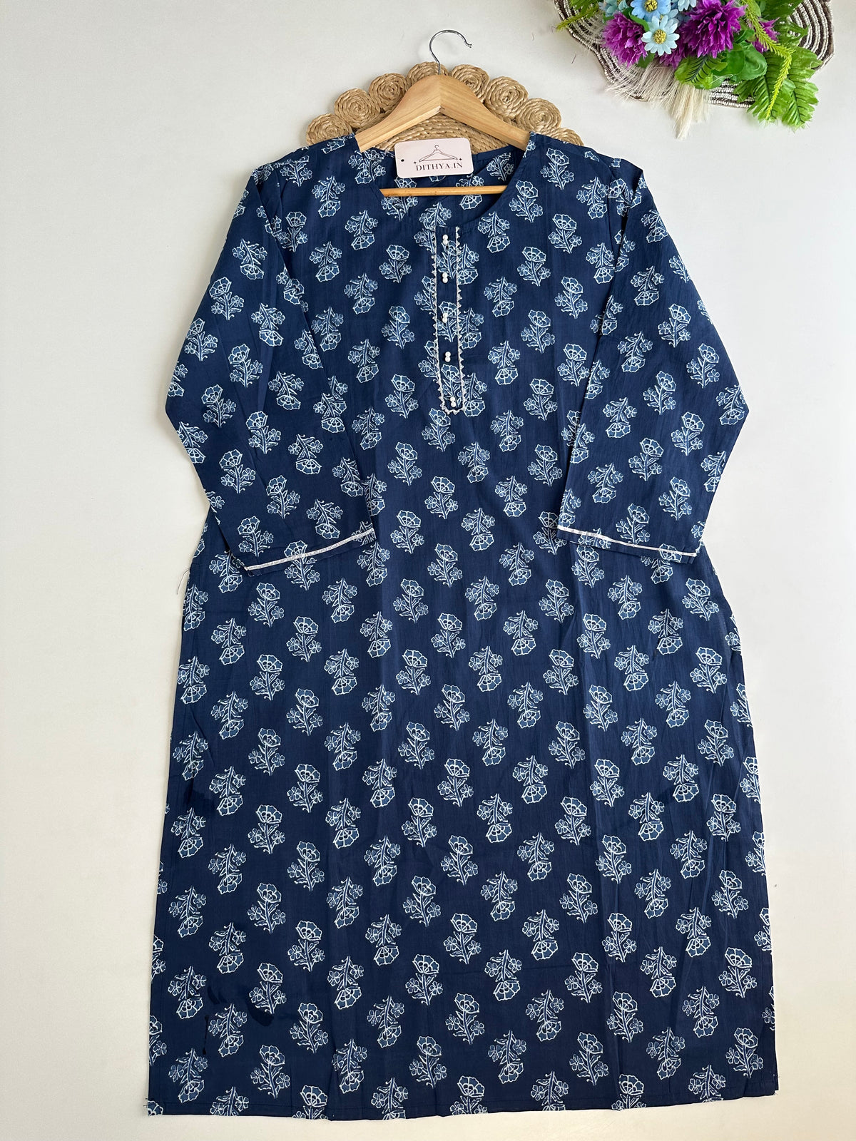 D640-Cotton  straight Kurti