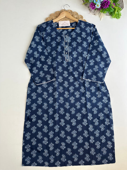 D640-Cotton  straight Kurti