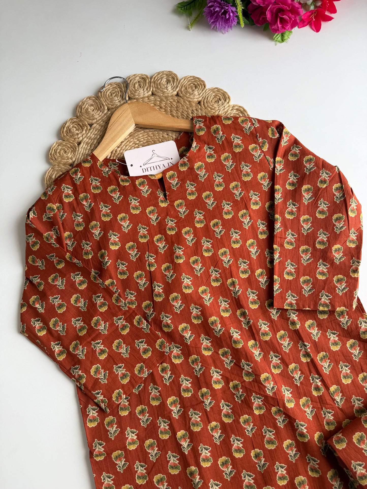 K606 - Mul cotton printed coord set