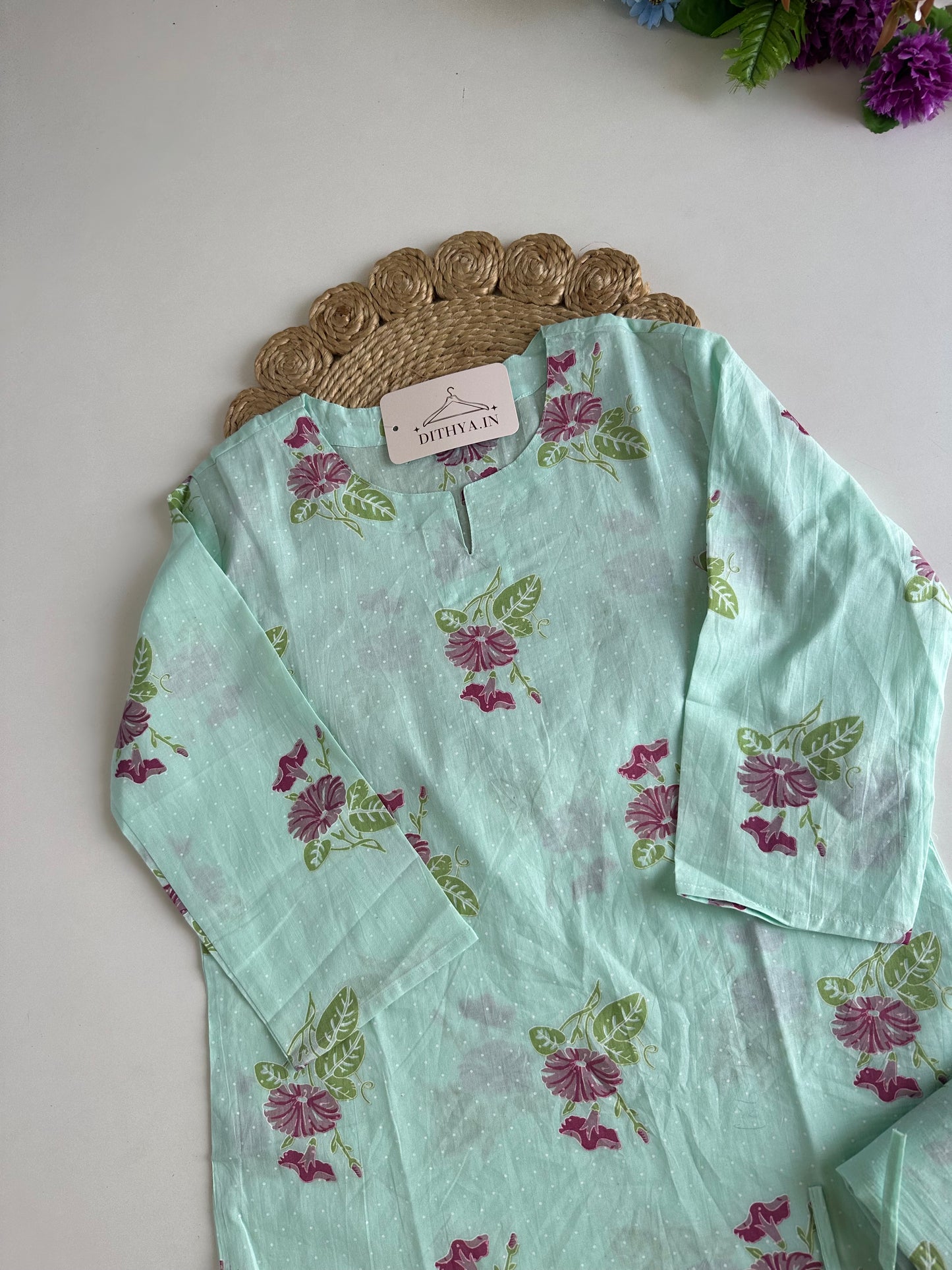 K631 - Mul cotton printed coord set