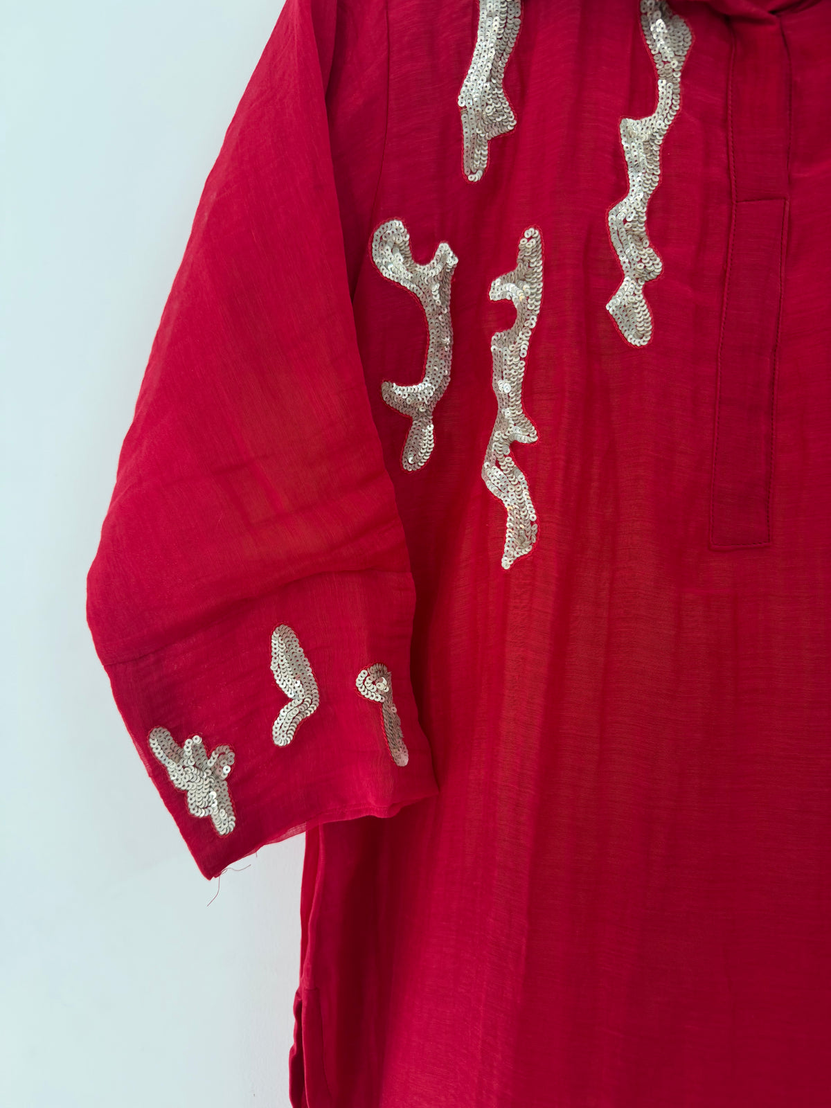 K135 - Mul chanderi handwork coord set
