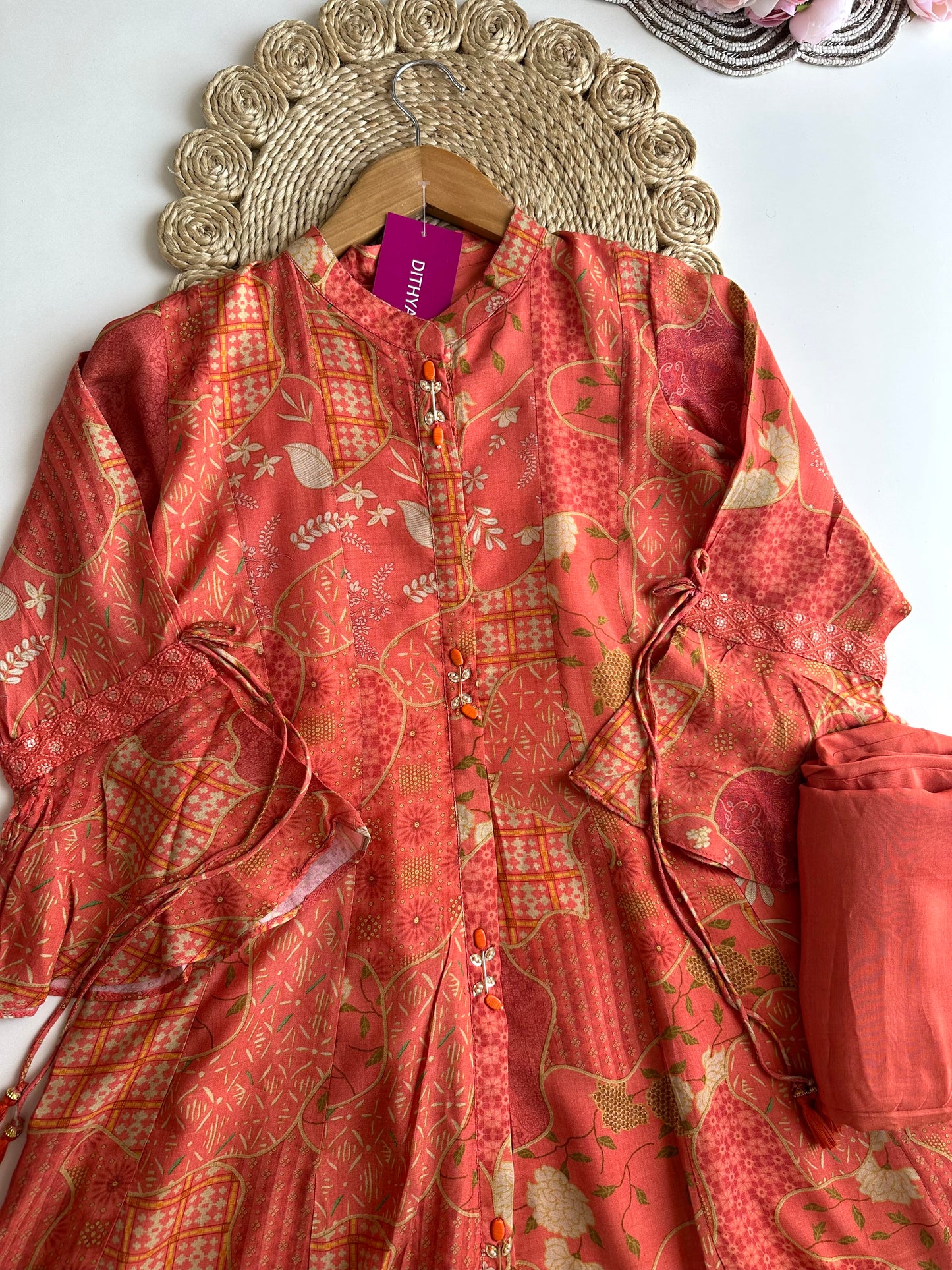 K091 - Pure muslin printed Coord set