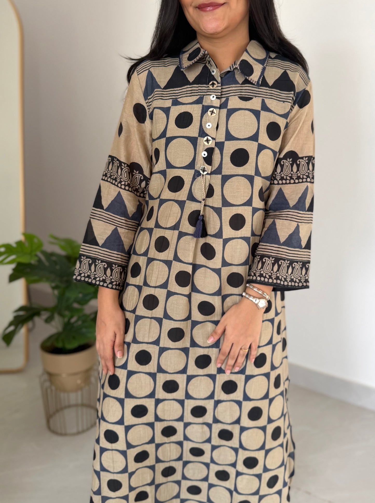 K553 - Muslin cotton printed coord set in 2 styles