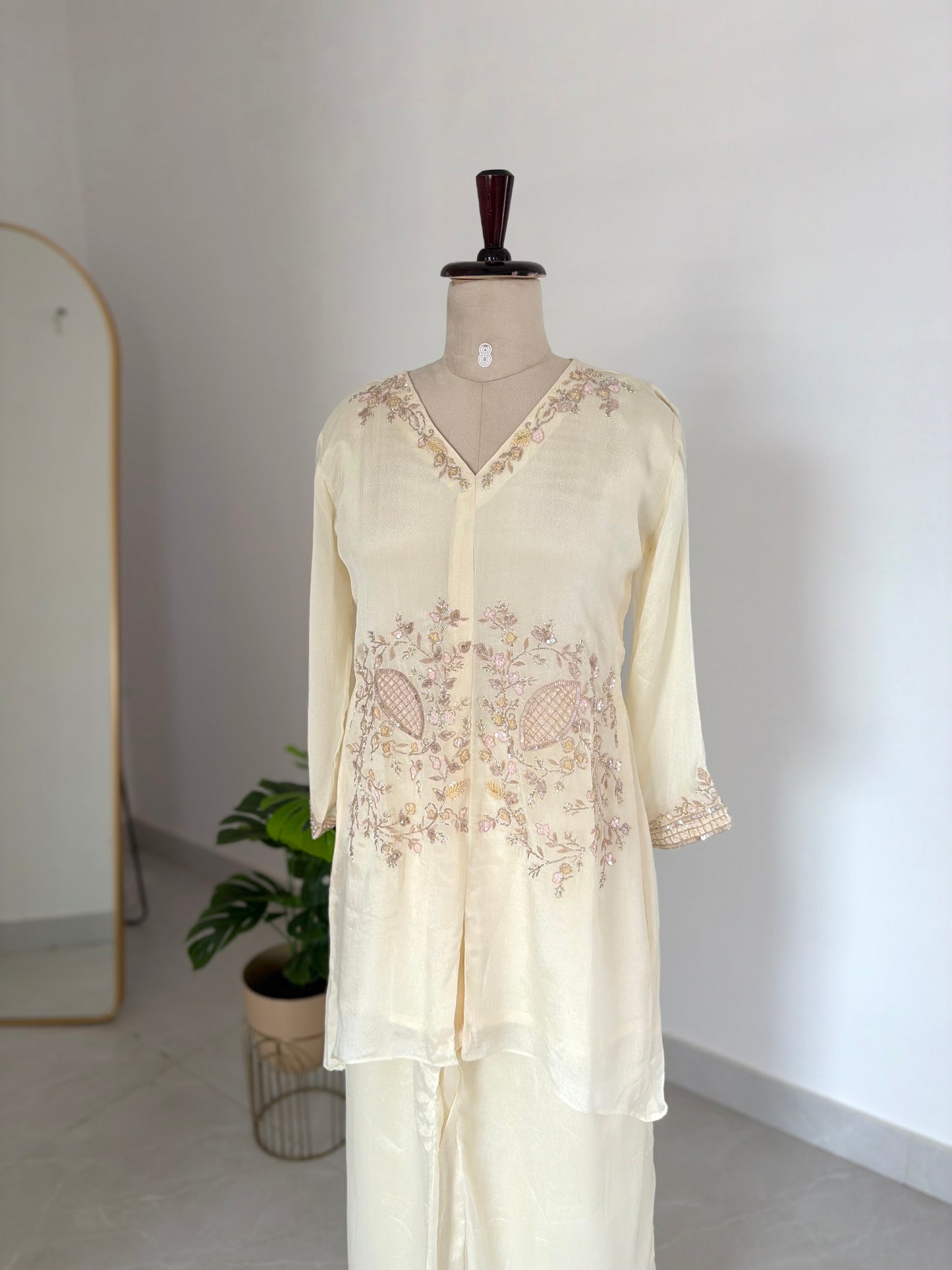 K359 - Pure Chinnon handwork coord set