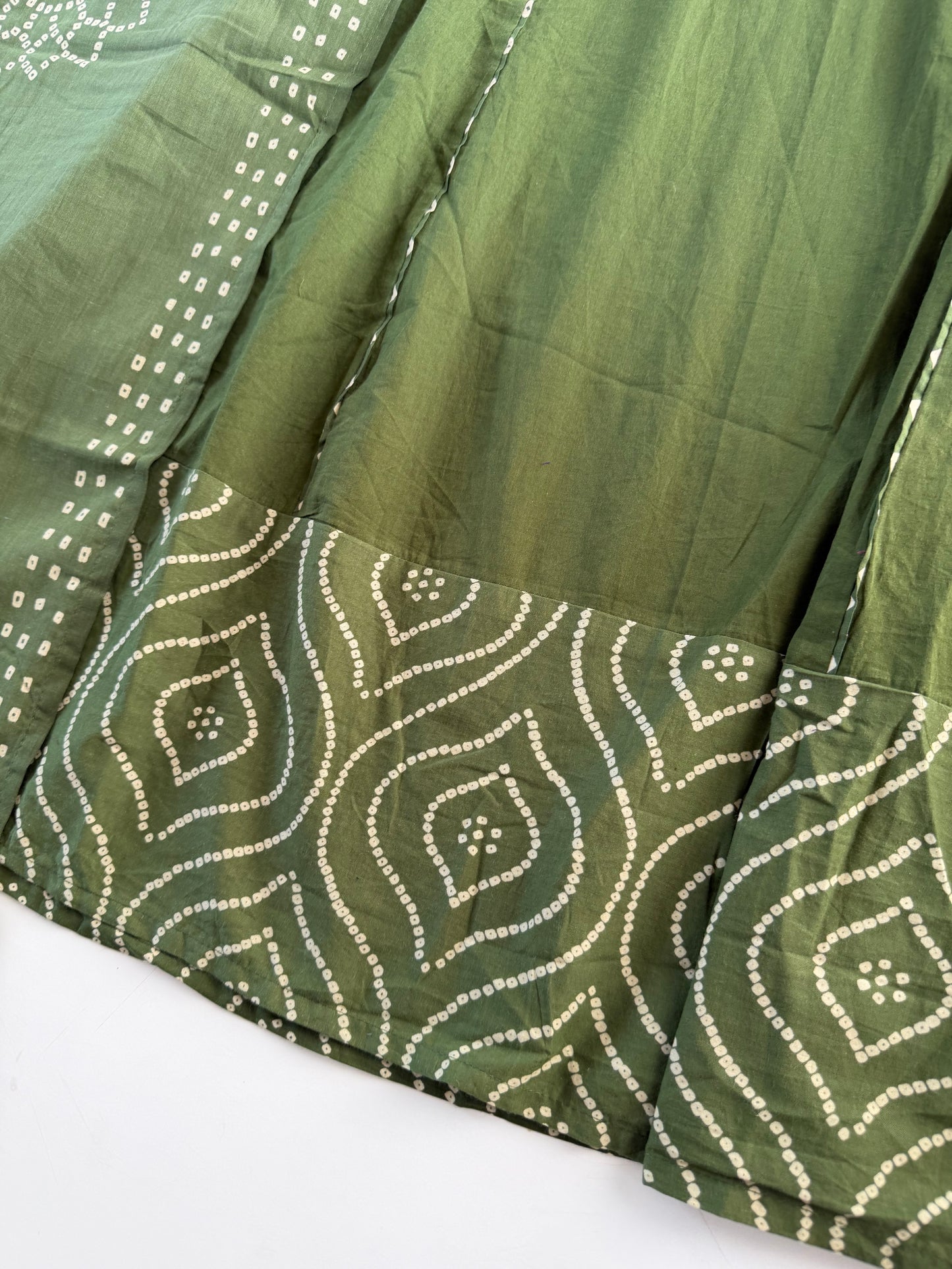 K273 - Mul cotton mirror work Anarkali with pants and dupatta in 4 colours