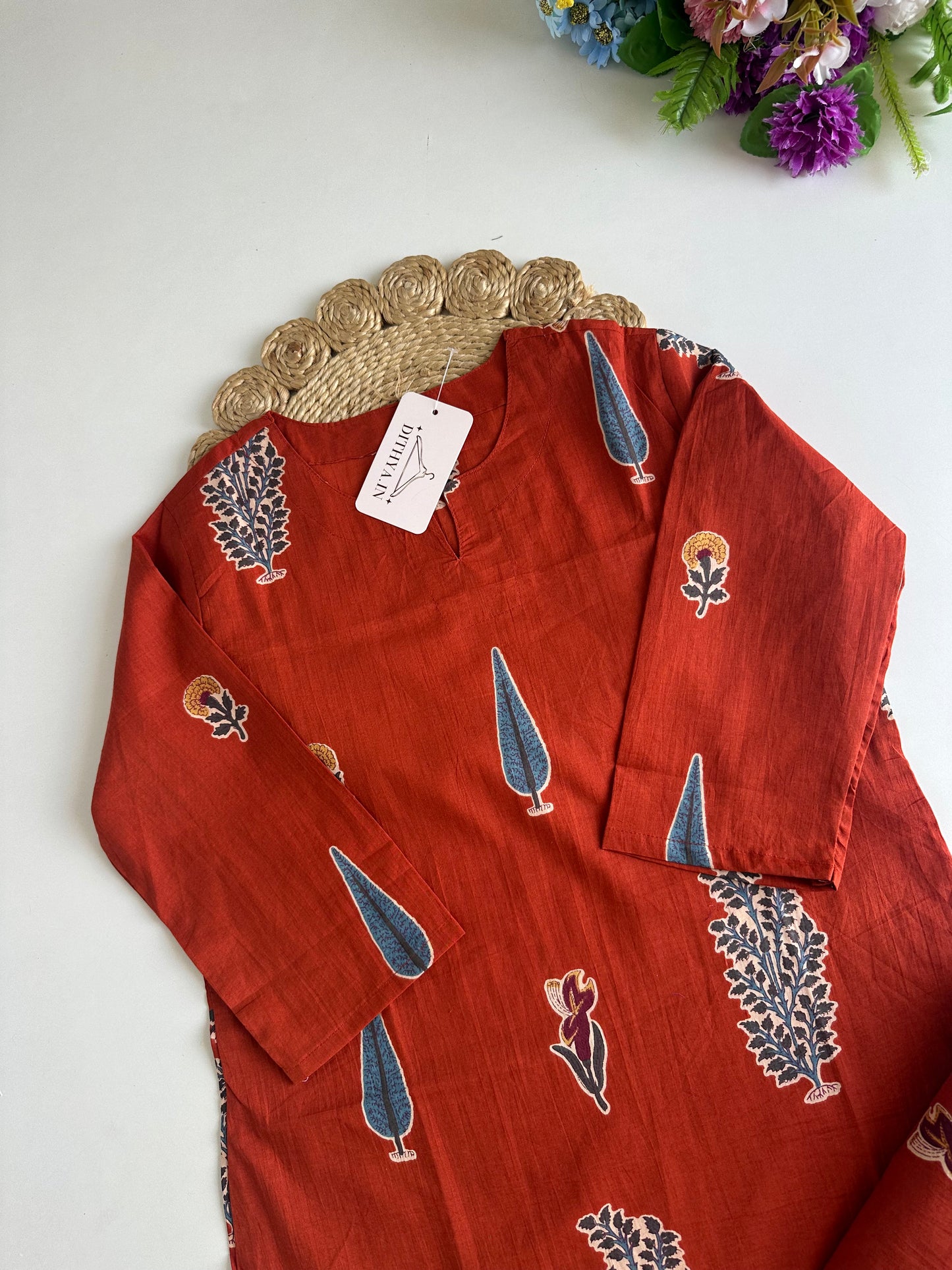 K543 - Mul cotton printed coord set