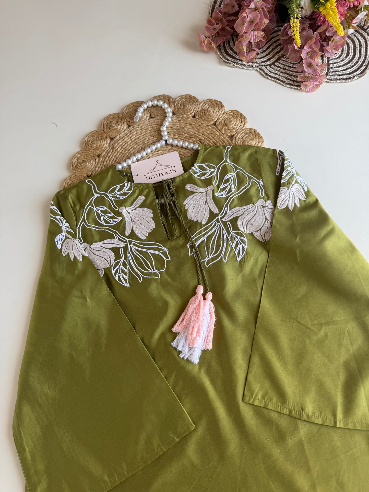 K662 - Muslin embroidered coord set