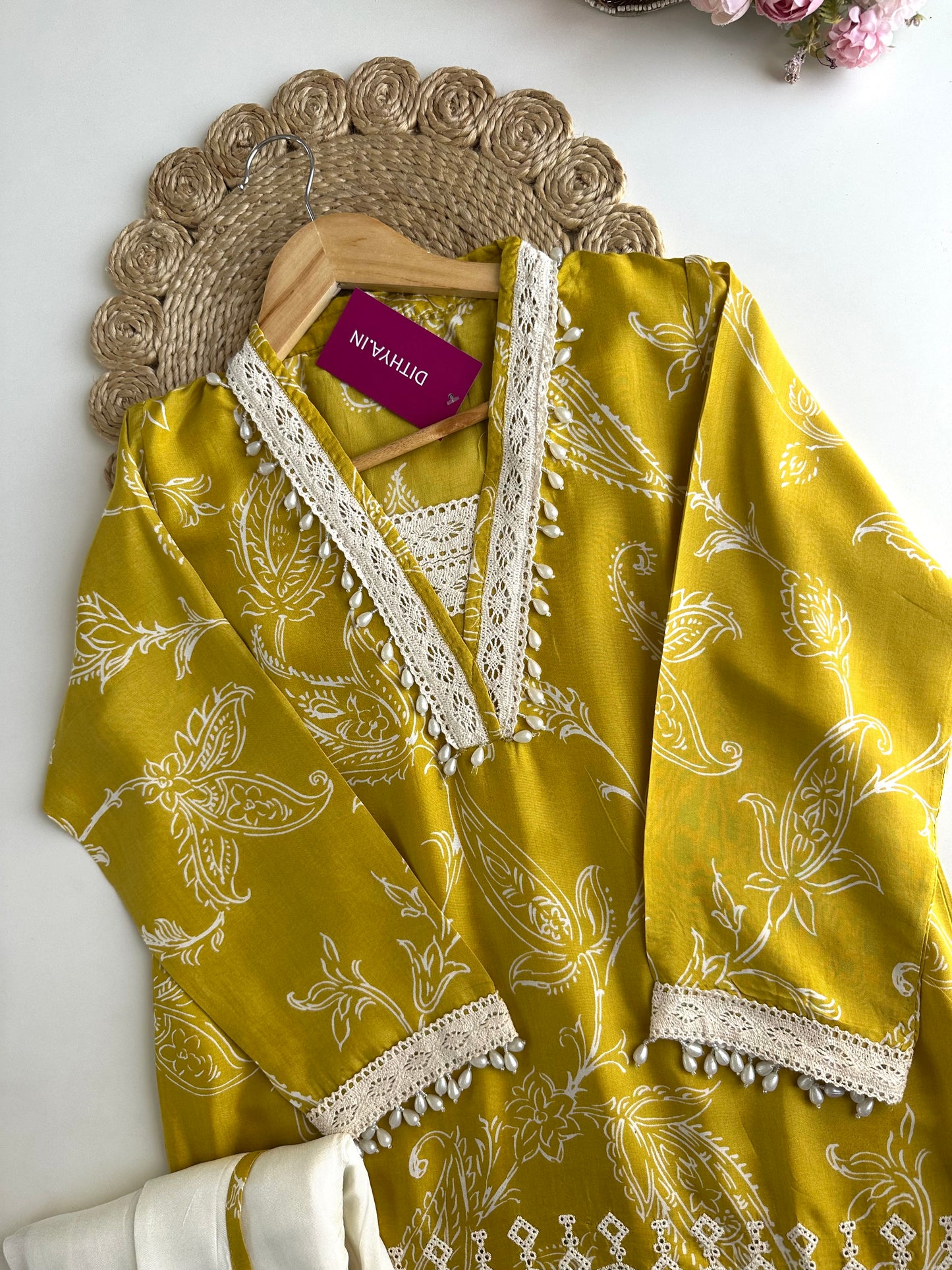 K339 - Muslin embroidered coord set