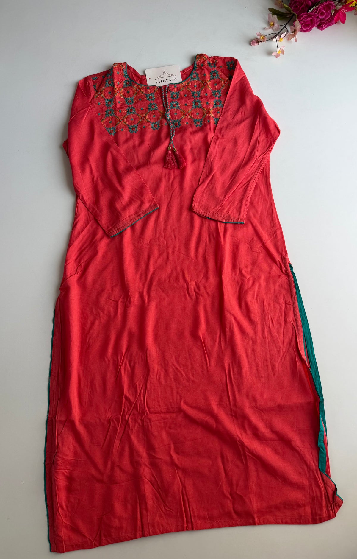 D790-Muslin straight Kurti