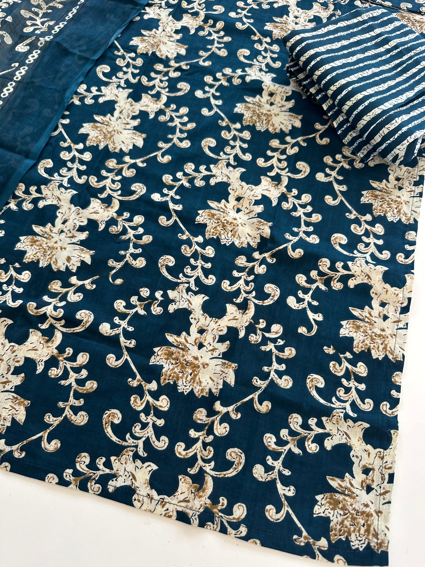 K396 - Cotton printed straight Kurti with Pants