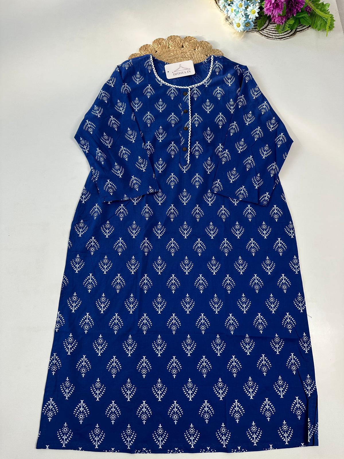 D721-Cotton straight Kurti