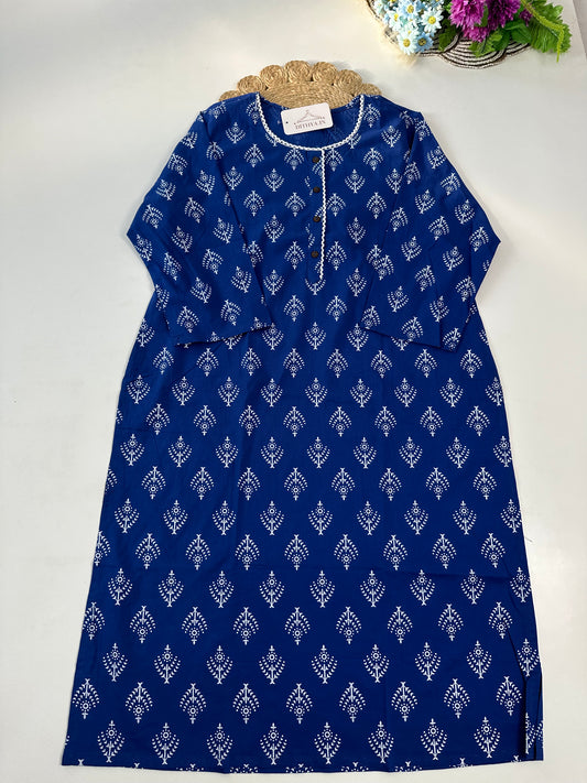 D721-Cotton straight Kurti