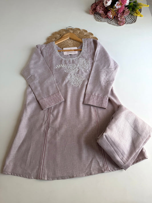 K489 - Linen cotton handwork coord set