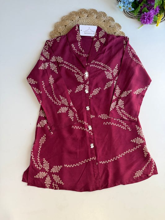 K571 - Muslin printed shirt