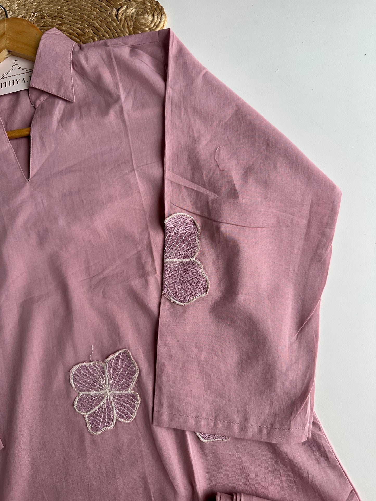 K629 - Mul cotton embroidered coord set