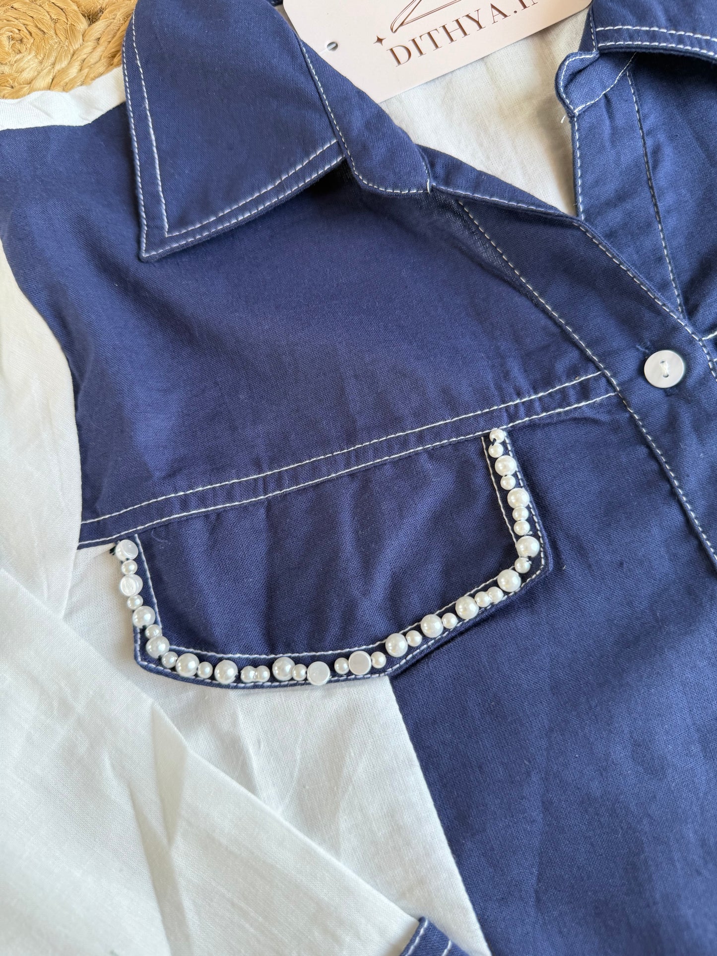 K435 - Denim cotton coord set