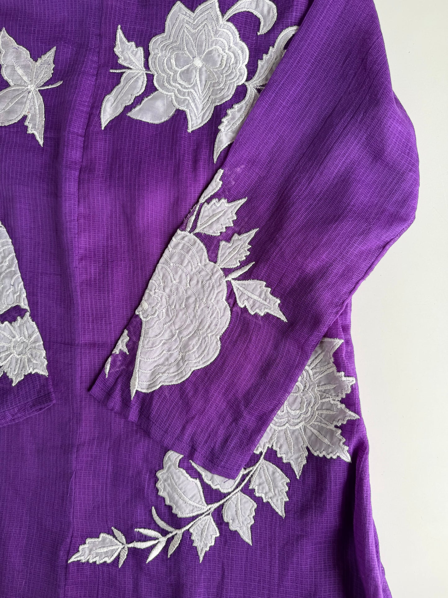 K582 - Kota doriya appliqué work Aline Kurti with pants and dupatta