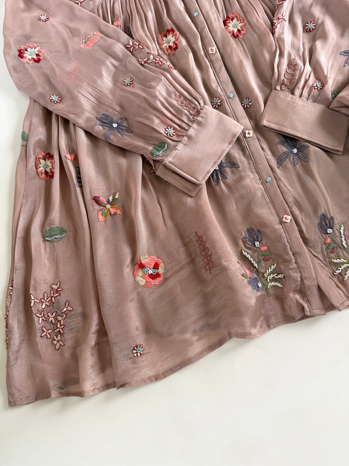 K483 - Pure Chinnon handwork coord set in 2 colours