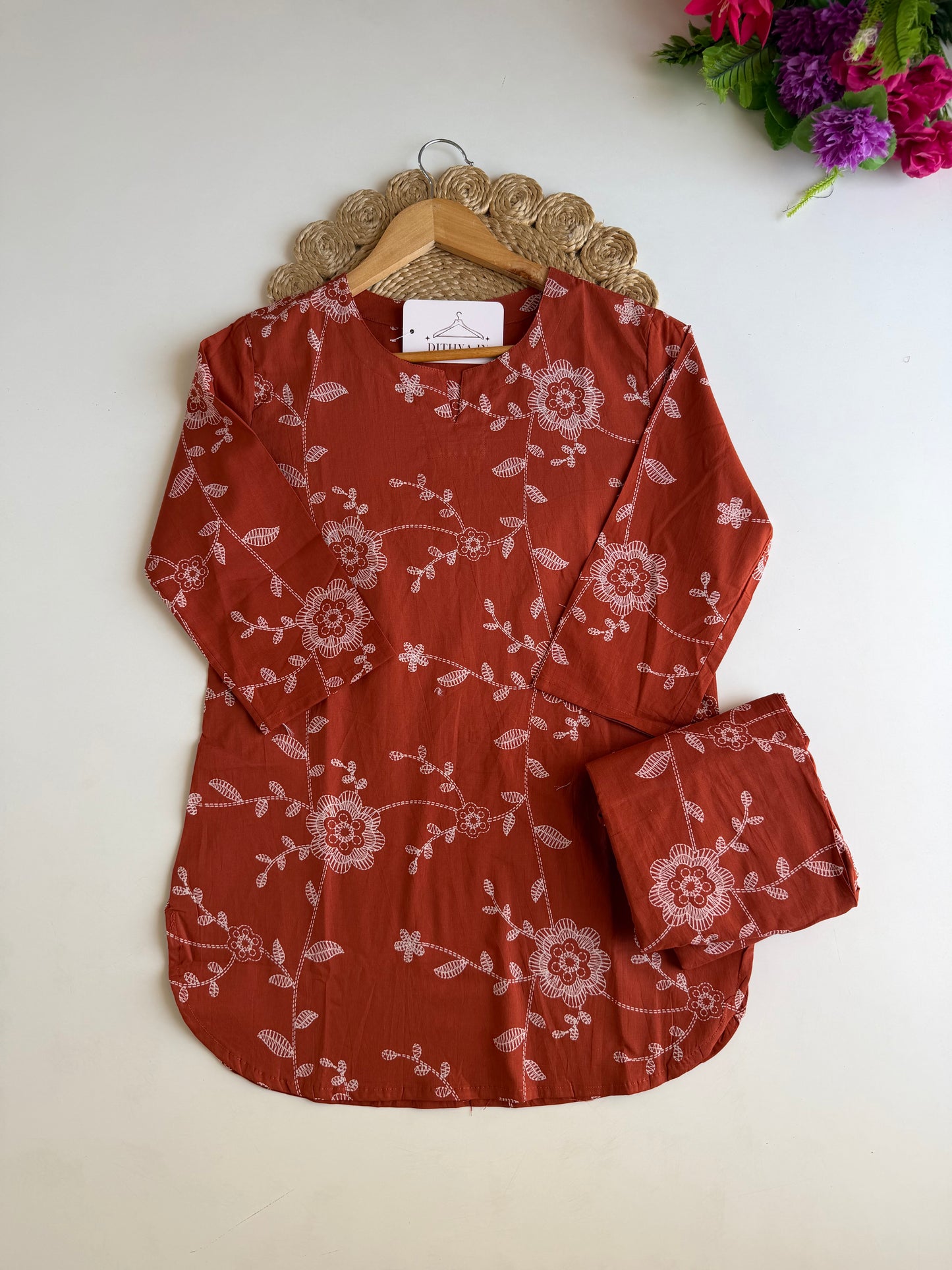 K063 - Printed cotton coord set