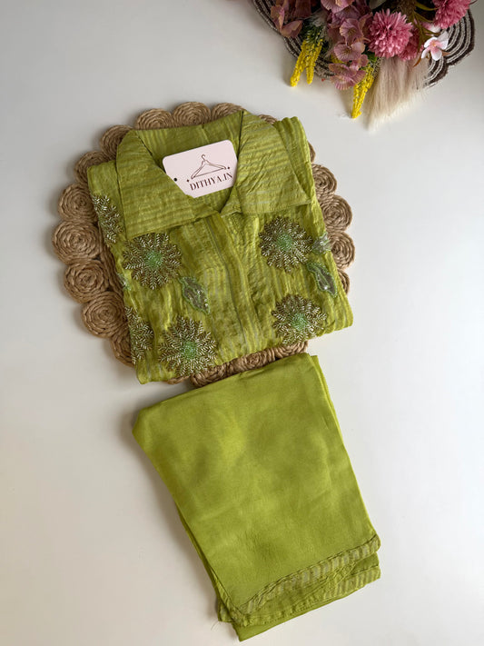 K510 - Crushed tissue silk coord set