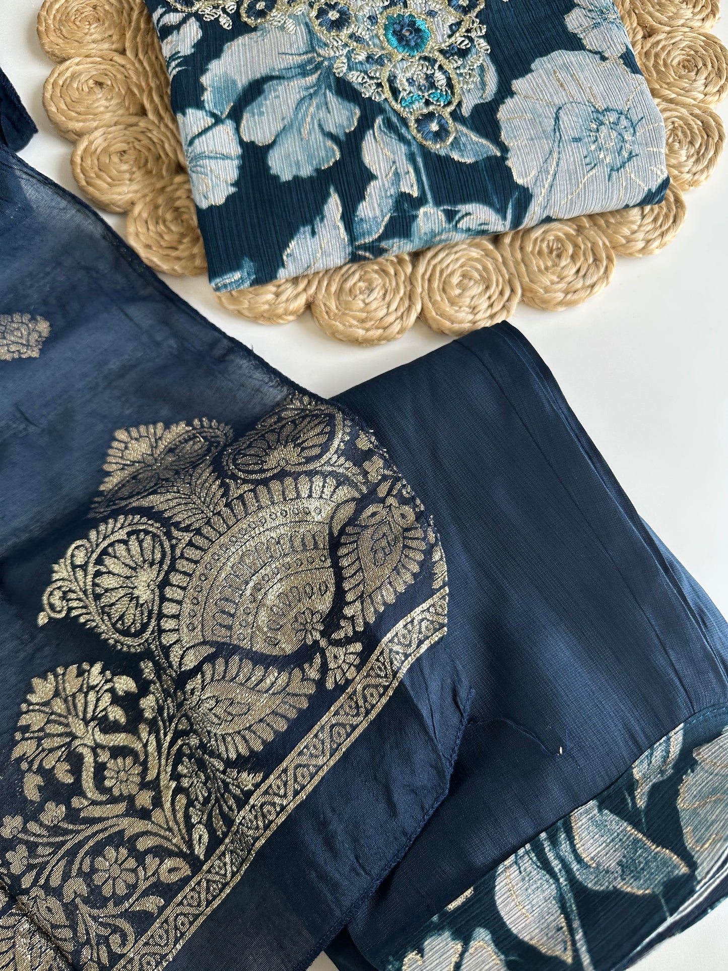 K490 - Roman silk straight Kurti with pants and dupatta