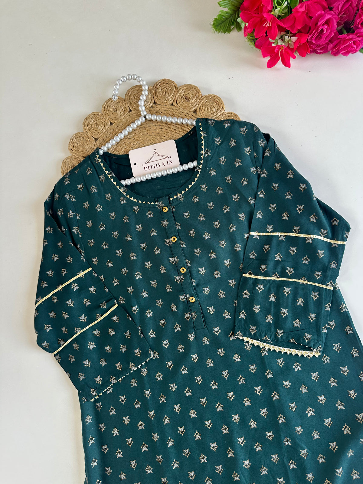 D657-Cotton  straight Kurti