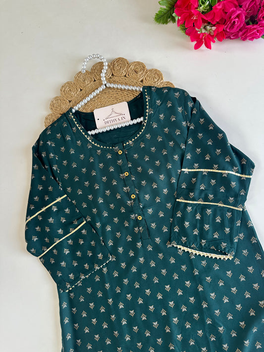 D657-Cotton  straight Kurti