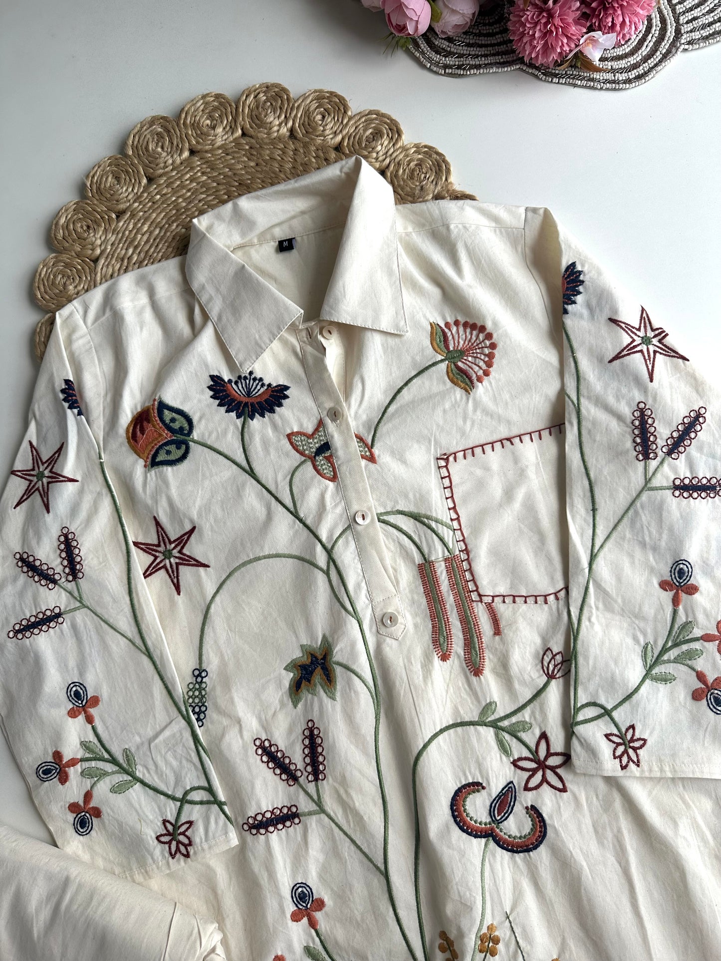 K108 - Cotton embroidered coord set