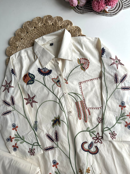 K108 - Cotton embroidered coord set up