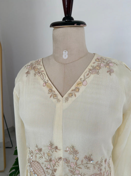 K359 - Pure Chinnon handwork coord set