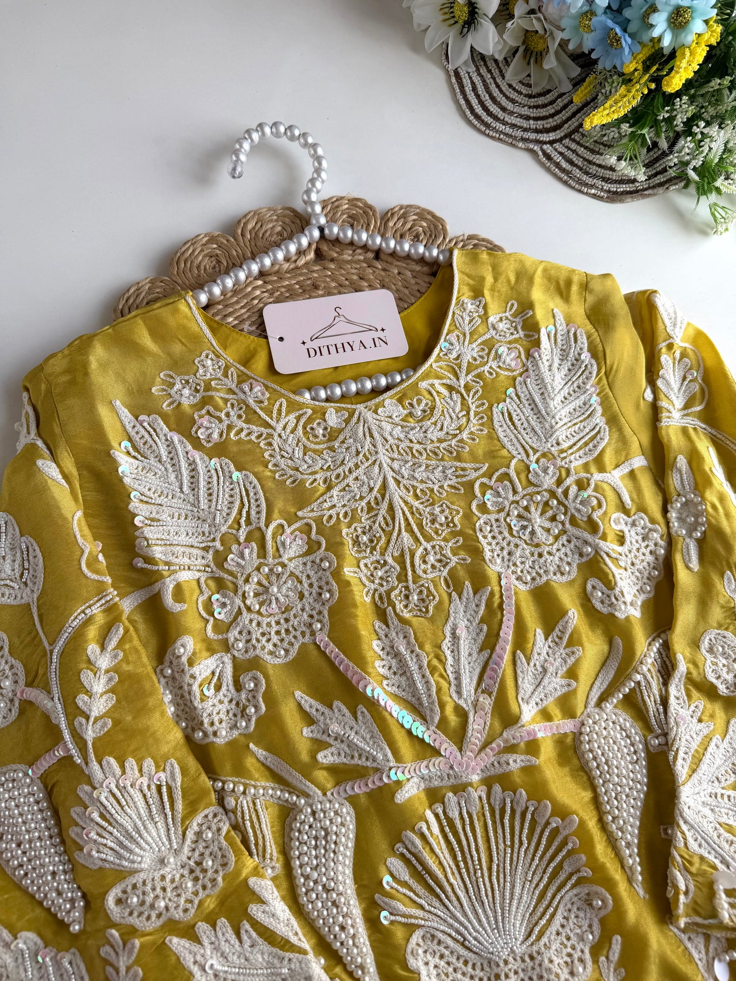 K624 - Russian silk Heavy handwork coord set