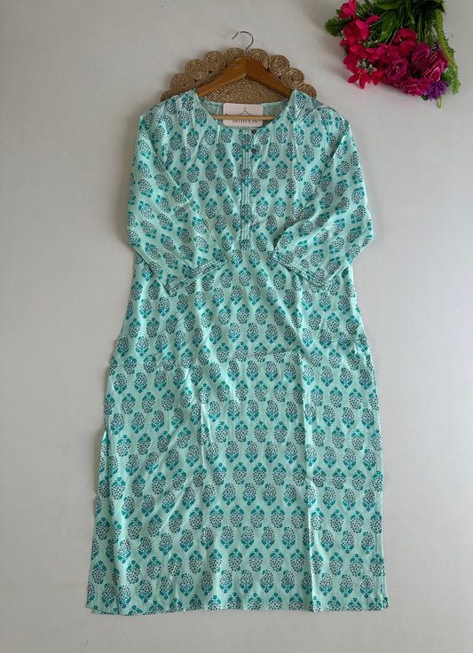 D705-Cotton straight Kurti